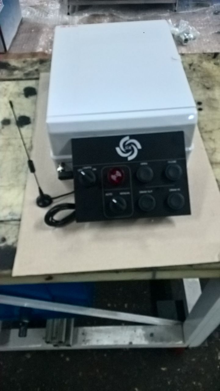 the control panel that will be installed in the car for controlling the hearse power pack
